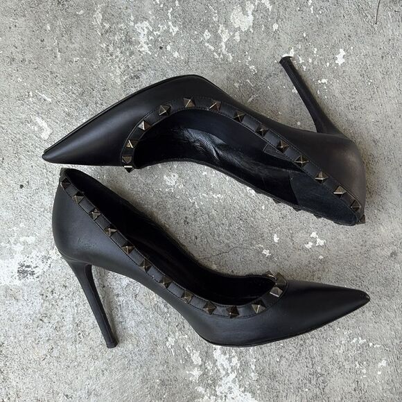 Valentino, silver rock stud heels - Picture 3 of 12